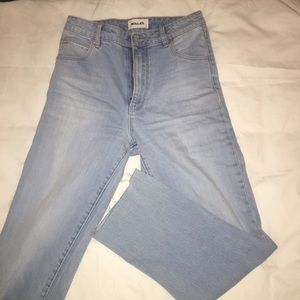 Sofia Richie high rise Rolla’s jeans